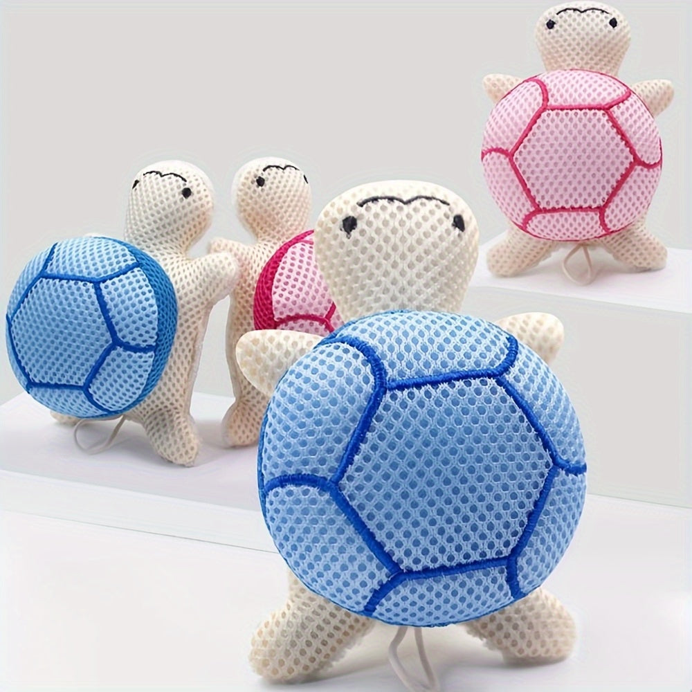 1 Pack Double-Sided Turtle Bath Ball Cute Shower Ball Light Beige Cleaning Body Exfoliating Bath Ball Reusable Bathing Tool Bathroom Accessories