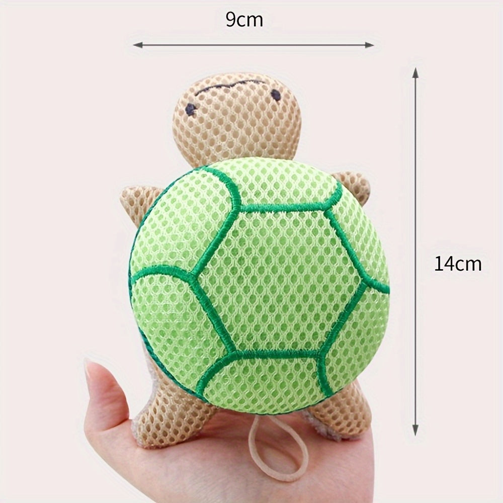 1 Pack Double-Sided Turtle Bath Ball Cute Shower Ball Light Beige Cleaning Body Exfoliating Bath Ball Reusable Bathing Tool Bathroom Accessories