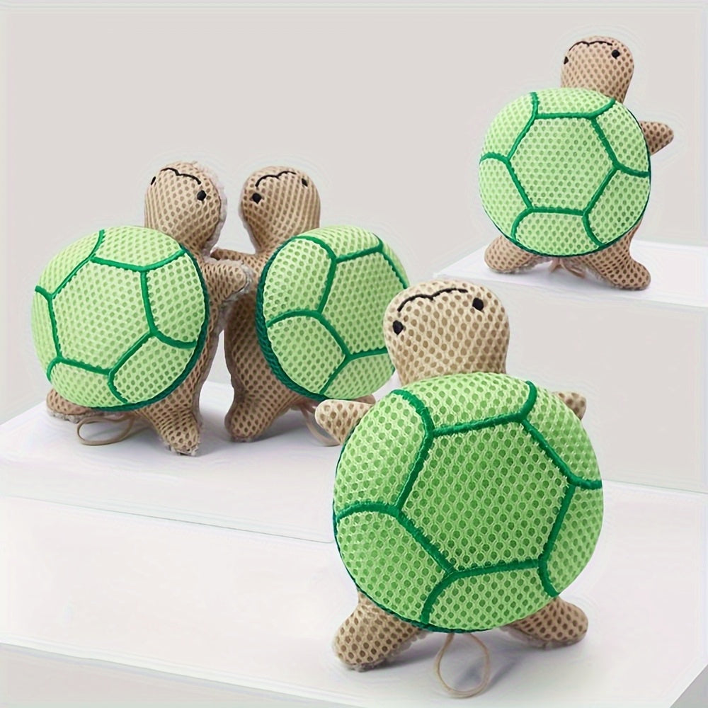 1 Pack Double-Sided Turtle Bath Ball Cute Shower Ball Light Beige Cleaning Body Exfoliating Bath Ball Reusable Bathing Tool Bathroom Accessories