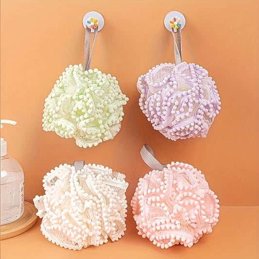 8pcs Set Of Gentle Exfoliating Bath Sponge To Enhance Your Bathing Effect: Luxurious, Large Bubble Bath Ball - Super Soft, Cute, Dual-use, Ultimate Care